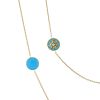 Dior Rose des vents long necklace in yellow gold,  turquoise and diamonds - Detail D3 thumbnail