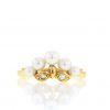 Mikimoto ring in yellow gold,  pearls and diamonds - 360 thumbnail