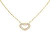 Cartier C de Cartier small model necklace in yellow gold and diamonds - 00pp thumbnail