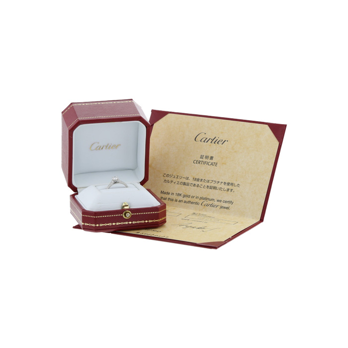 Anello solitario Cartier 1895 in platino e diamante - Detail D2