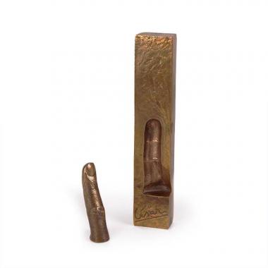 César, "Index", sculpture en bronze à patine brune, signée, estampillée et numérotée, des années 1970