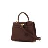 Hermes Kelly 25 cm handbag in red H epsom leather - 00pp thumbnail