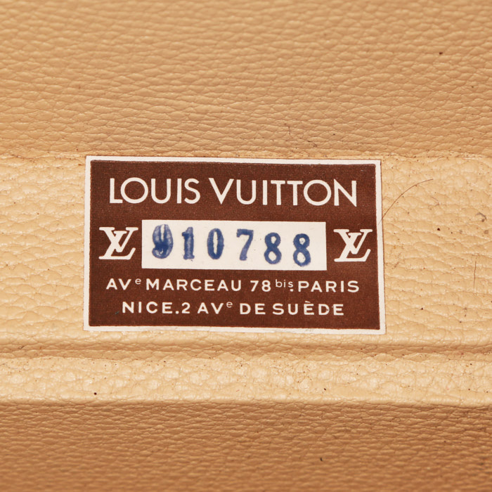 Valigia Louis Vuitton Bisten 80 in tela monogram e pelle naturale - Detail D4