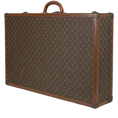 LOUIS VUITTON Monogram Canvas Rivoli Soft Briefcase Brown Leather