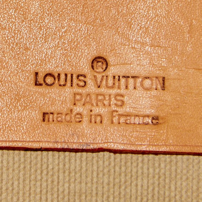 Valigia flessibile Louis Vuitton  Sirius 50 in tela monogram marrone e pelle naturale - Detail D4