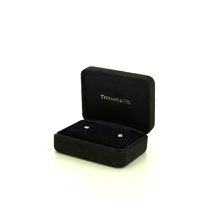 Pendientes Tiffany 
Co Diamonds By The Yard en platino y diamantes - Detail D2