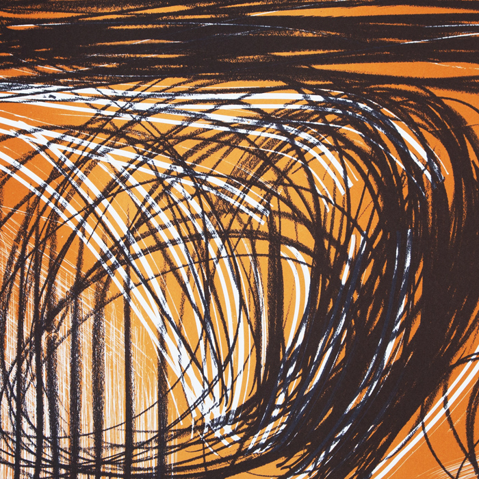 Hans Hartung, "L1971-1", lithographie en couleurs sur papier, signée et numérotée, de 1971 - Detail D1