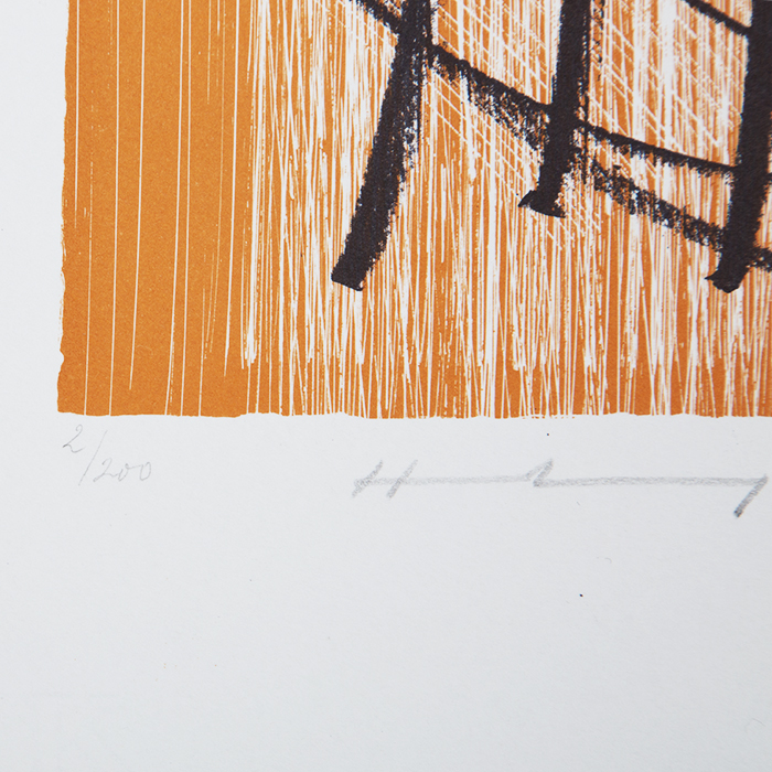 Hans Hartung, "L1971-1", lithographie en couleurs sur papier, signée et numérotée, de 1971