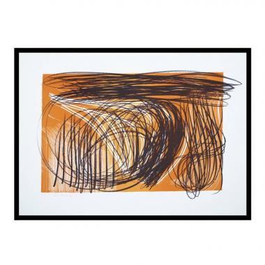 Hans Hartung, "L1971-1", lithographie en couleurs sur papier, signée et numérotée, de 1971