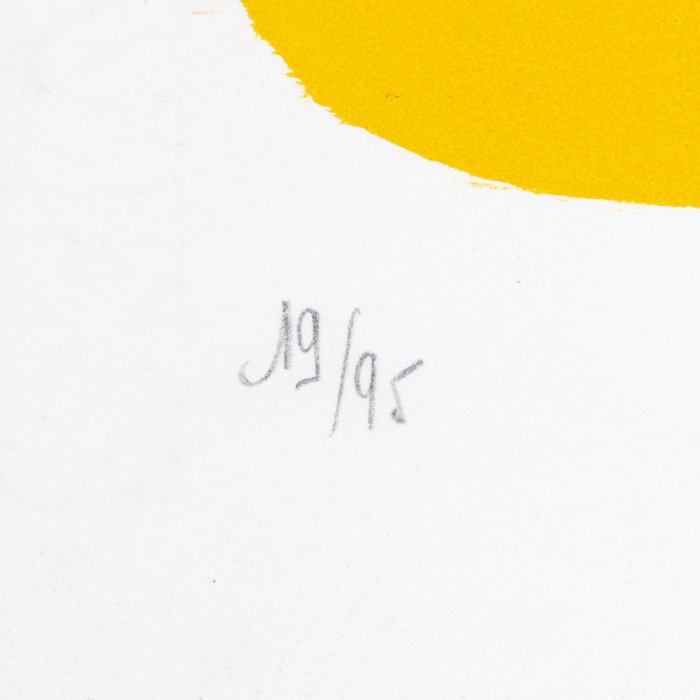 Maurice Estève, "Jazz", lithographie en couleurs sur papier, numérotée et signée, de 1954