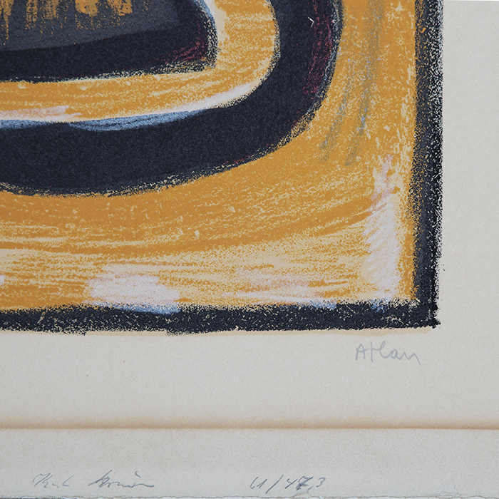 Jean-Michel Atlan, "Le Simoun", lithographie en couleurs sur papier, numérotée et signée, de 1957.