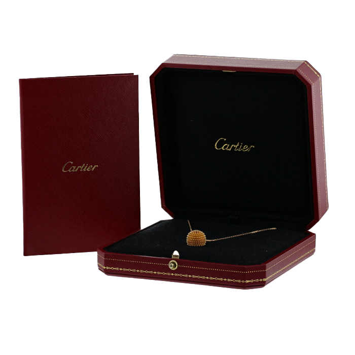 Cartier Cactus necklace in pink gold and diamond - Detail D2