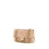 Borsa Chanel  Timeless Classic in tela jersey tricolore beige bianca e rossa - 00pp thumbnail