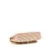 Chanel  Timeless Classic handbag  in beige, white and red tricolor  jersey canvas - Detail D5 thumbnail