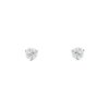 Vintage small earrings in white gold and diamonds - 00pp thumbnail