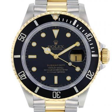 Reloj Rolex Submariner Date de oro y acero Ref :  16613 Circa  1991
