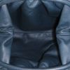 Bottega Veneta  The Pouch handbag/clutch  in blue intrecciato leather - Detail D2 thumbnail