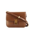 Céline Classic Box shoulder bag in cognac box leather - 360 thumbnail