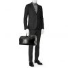 Bolsa de viaje Louis Vuitton  Keepall 50 en cuero Epi negro - Detail D1 thumbnail