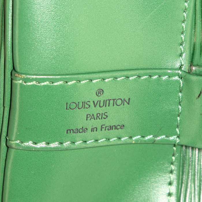 Mochila Louis Vuitton Randonnée en cuero Epi verde - Detail D3