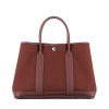 Shopping bag Hermès Garden Party in tela rossa e pelle rossa - 360 thumbnail
