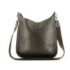 Hermès Evelyne shoulder bag  in chocolate brown leather taurillon clémence - 360 thumbnail