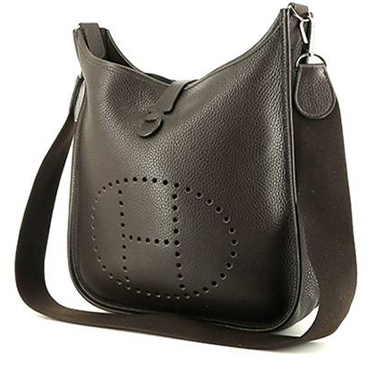 Bolso bandolera Hermès Evelyne 29 cm en cuero taurillon clémence marrón chocolate