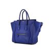 Bolso de mano Celine Luggage Mini en cuero azul real - 00pp thumbnail