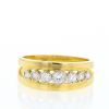 Vintage sleeve ring in yellow gold and diamonds - 360 thumbnail
