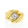 Vintage ring in yellow gold and diamond - 360 thumbnail