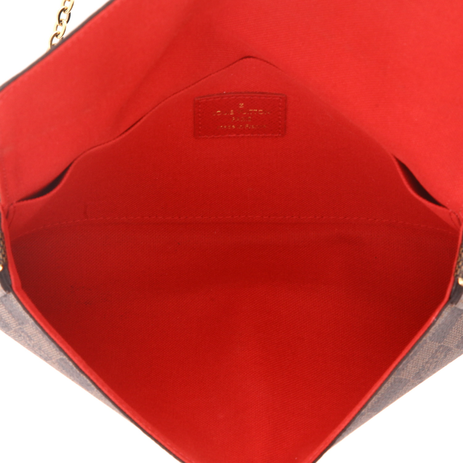 Bolso bandolera Louis Vuitton  Félicie en lona a cuadros ébano - Detail D3