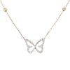 Messika Butterfly necklace in pink gold and diamonds - 00pp thumbnail