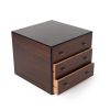 Hermès, important watches case, in rosewood and ebony marquetry, with three drawers, inside lined with black goat velvet, signed, around 2000 - 00pp thumbnail