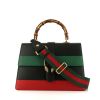 Bolso bandolera Gucci Dionysus en cuero negro, verde y rojo - 360 thumbnail