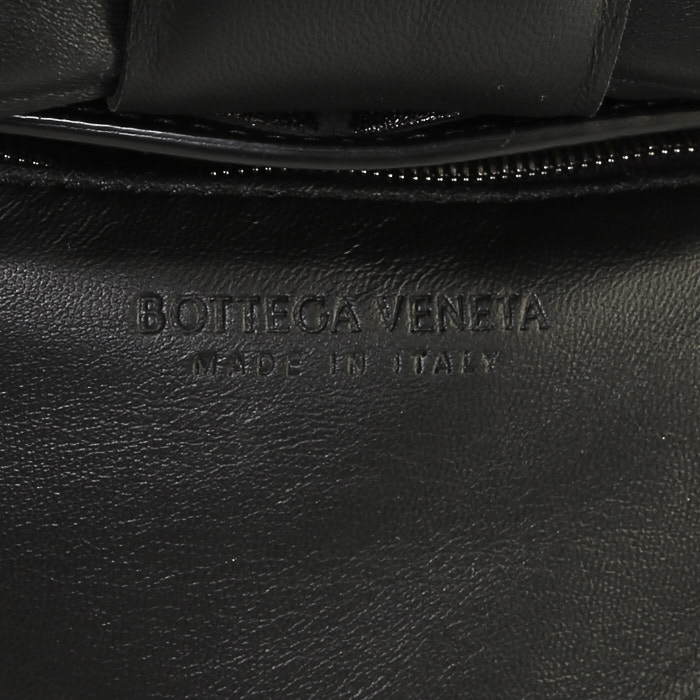 Bottega Veneta Chain Cassette shoulder bag  in black braided leather - Detail D4