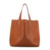 Shopping bag Hermes Double Sens in pelle bicolore gold e rossa - 360 thumbnail