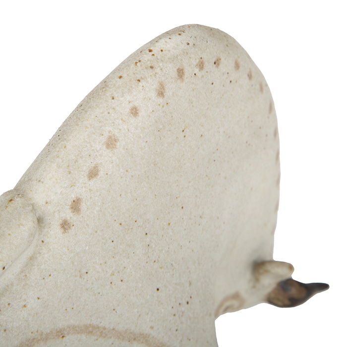 Bruno Gambone, "Bull", little sculpture in glazed stoneware, signed, from the 1970