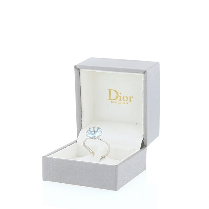 Bague Dior Oui en or blanc et aigue-marine - Detail D2