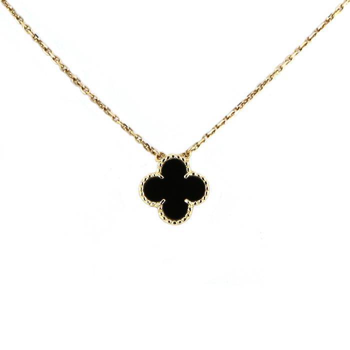 Collier Van Cleef & Arpels Alhambra Vintage en or jaune et onyx