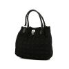 Dior shopping bag in black canvas cannage - 00pp thumbnail