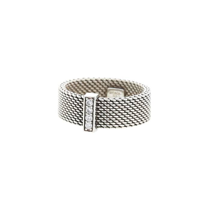 00pp tiffany co somerset ring in silver and diamonds