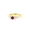 Sortija Tiffany & Co Seven Stone en oro amarillo,  rubí y diamantes - 00pp thumbnail