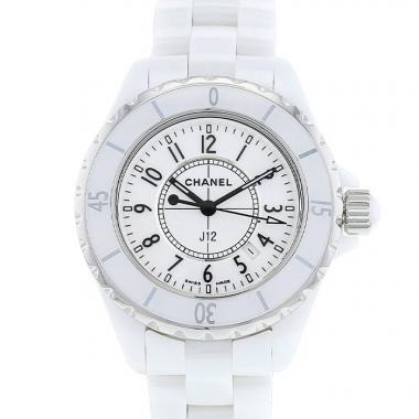 Chanel J12 watch in white ceramic Ref:  H0968 Circa  2003
