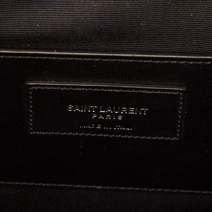 Sac à main Saint Laurent College en python noir - Detail D4