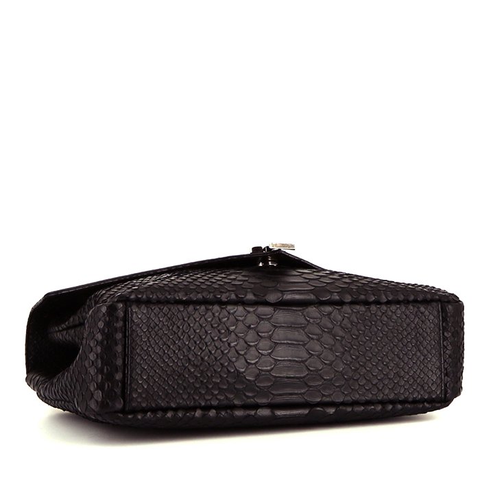 Sac à main Saint Laurent College en python noir - Detail D5
