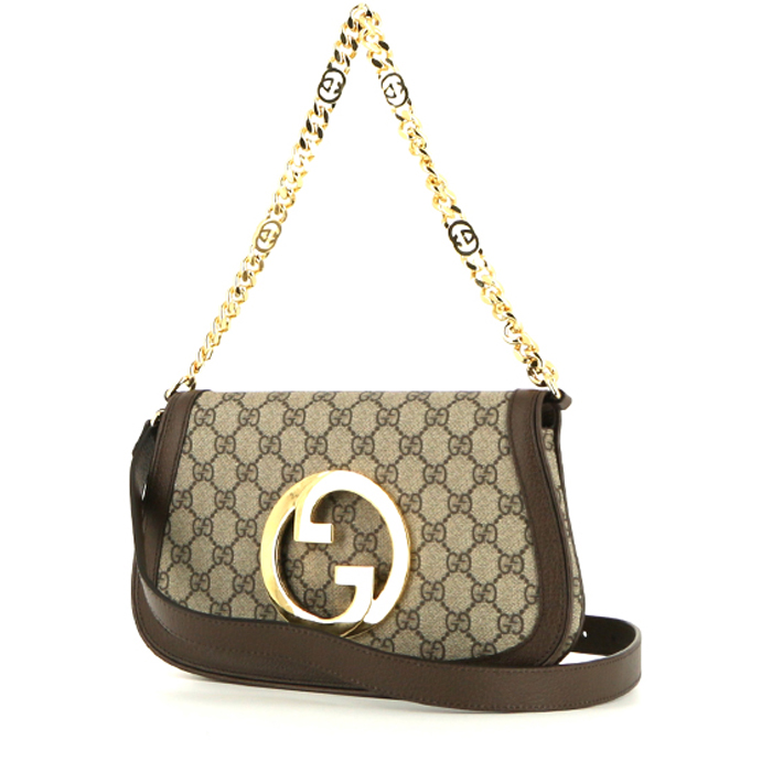 Gucci Beige/Brown GG Supreme Canvas and Leather Crossbody Bag Gucci