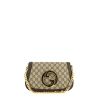 Gucci   handbag  in beige logo canvas  and brown leather - 360 thumbnail