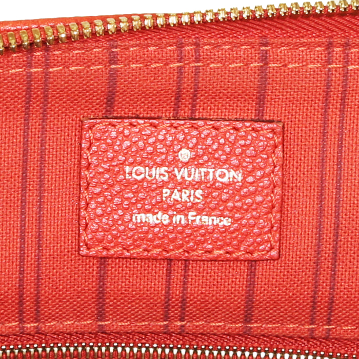 Bolso de mano Louis Vuitton Speedy 25 en cuero monogram huella rojo - Detail D4