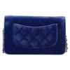 Pochette Chanel Wallet on Chain in velluto trapuntato blu reale - Detail D7 thumbnail
