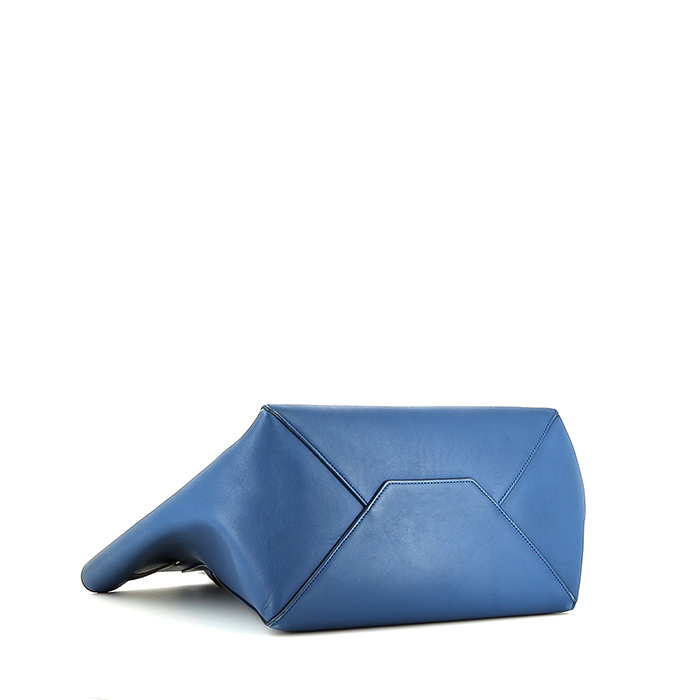 【CELINE】Celine Cabas Phantom★ショルダー【ランク:Ａ】 CELINE Cabas Phantom Suede Leather Shoulder Bag Blue Brown